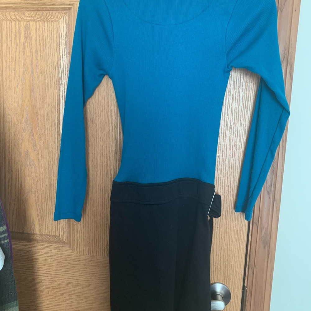 Sweater Dress blue and black - Picture 2 of 2